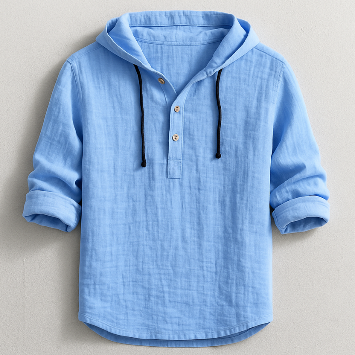 Lorenzo| Refined Linen Hooded Shirt