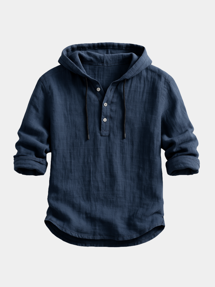 Lorenzo| Refined Linen Hooded Shirt