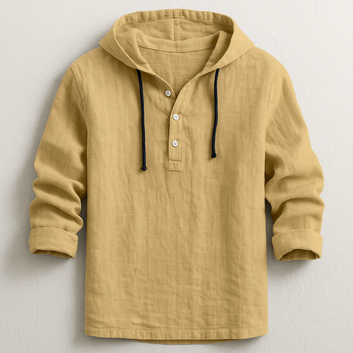 Lorenzo| Refined Linen Hooded Shirt