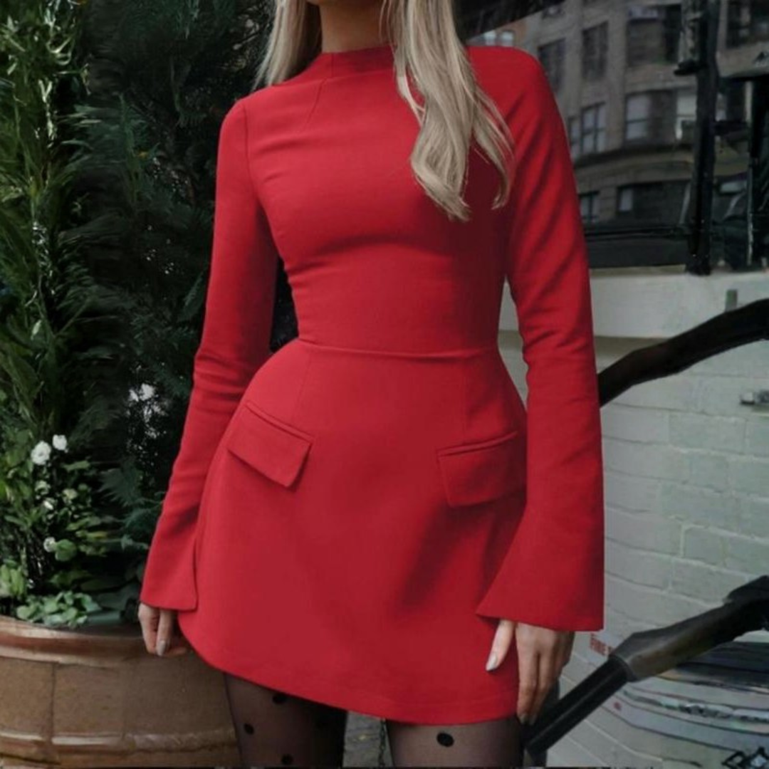 BRISHA - Chic Long Sleeve Bodycon Mini Dress