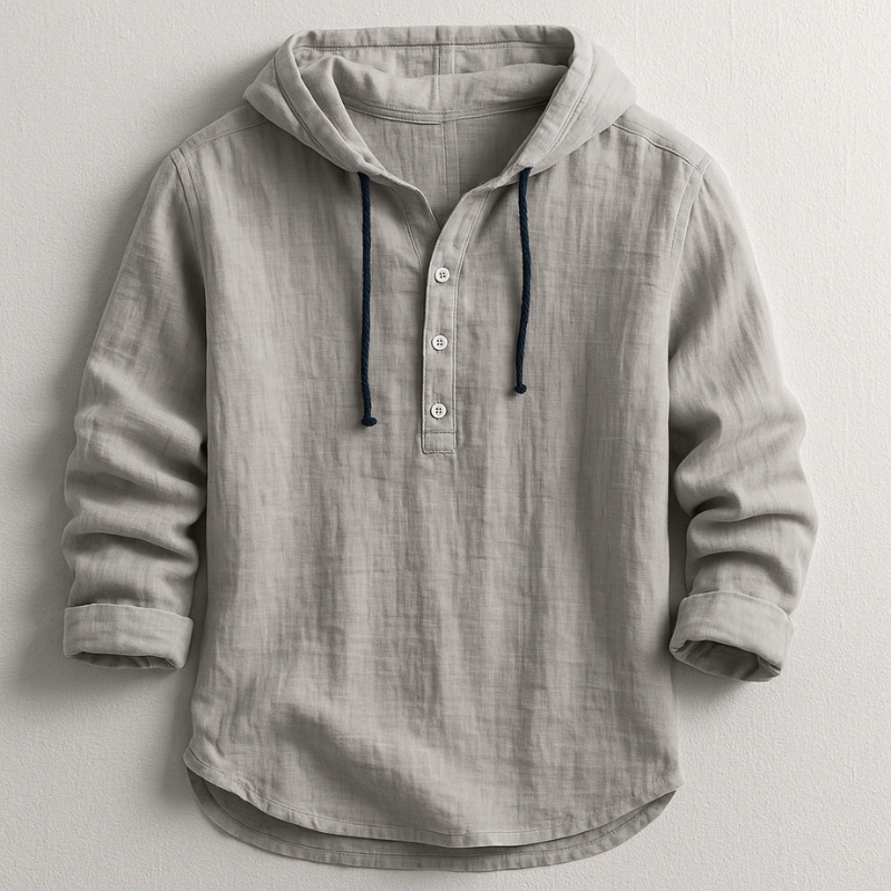 Lorenzo| Refined Linen Hooded Shirt