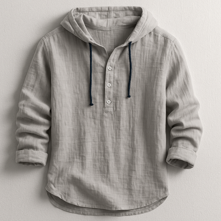 Lorenzo| Refined Linen Hooded Shirt