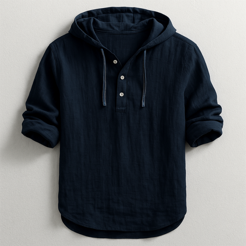 Lorenzo| Refined Linen Hooded Shirt