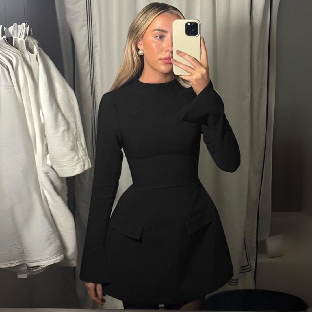 BRISHA - Chic Long Sleeve Bodycon Mini Dress