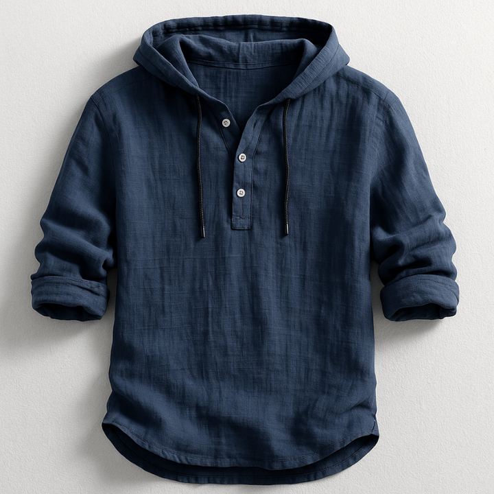 Lorenzo| Refined Linen Hooded Shirt