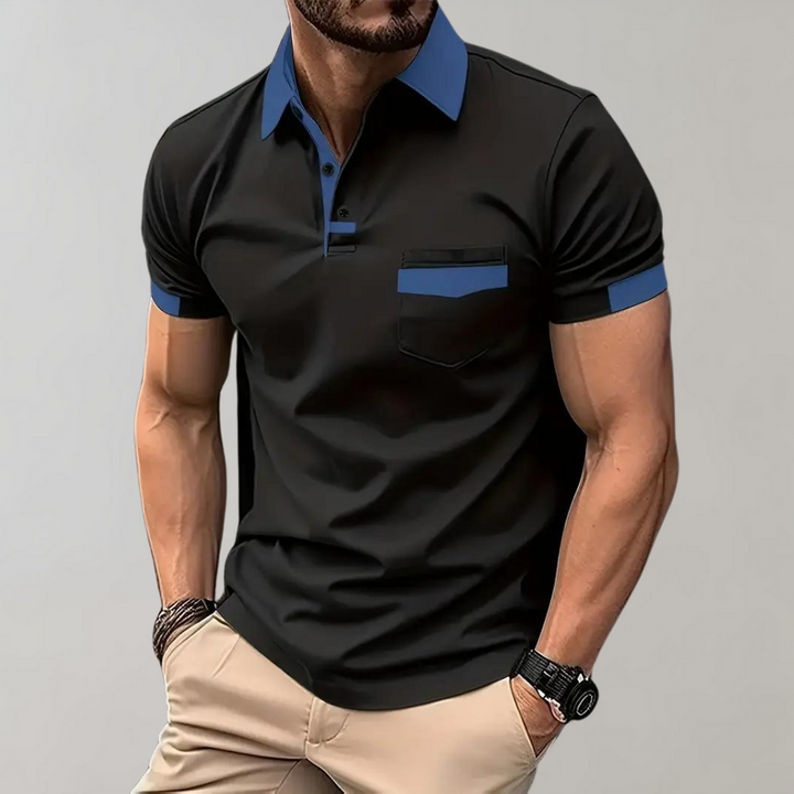 Dariel Polo Shirt | Men's Contrast Collar Slim-Fit Polo