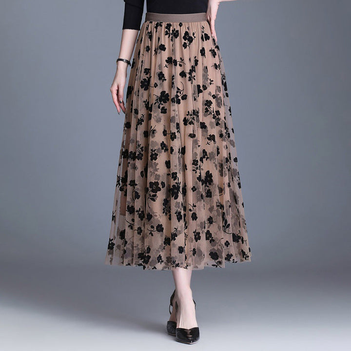 ADELINE – Chic Floral Midi Skirt