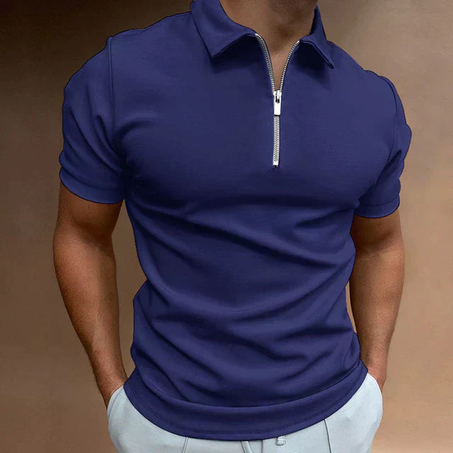 Ruben Polo | Men's Casual Zippered Polo Shirt